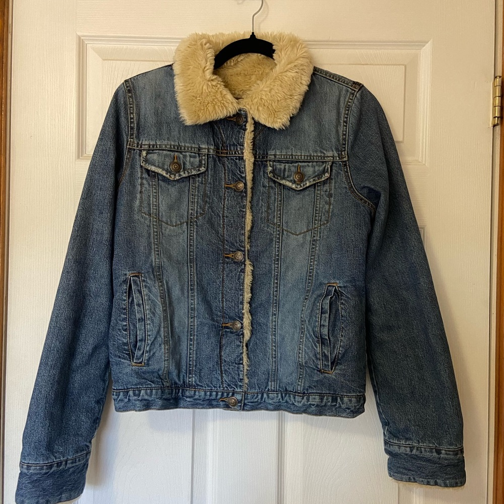 Campus Crew Blue Denim Jacket with Sherpa Lining